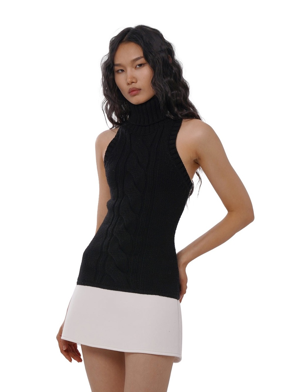 Sweet Chilling TURTLENECK CABLE KNIT SWEATER DRESS